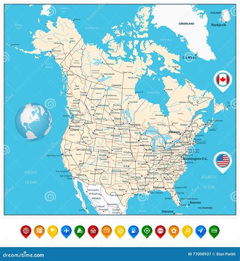 map of the usa and canada|USA Map .